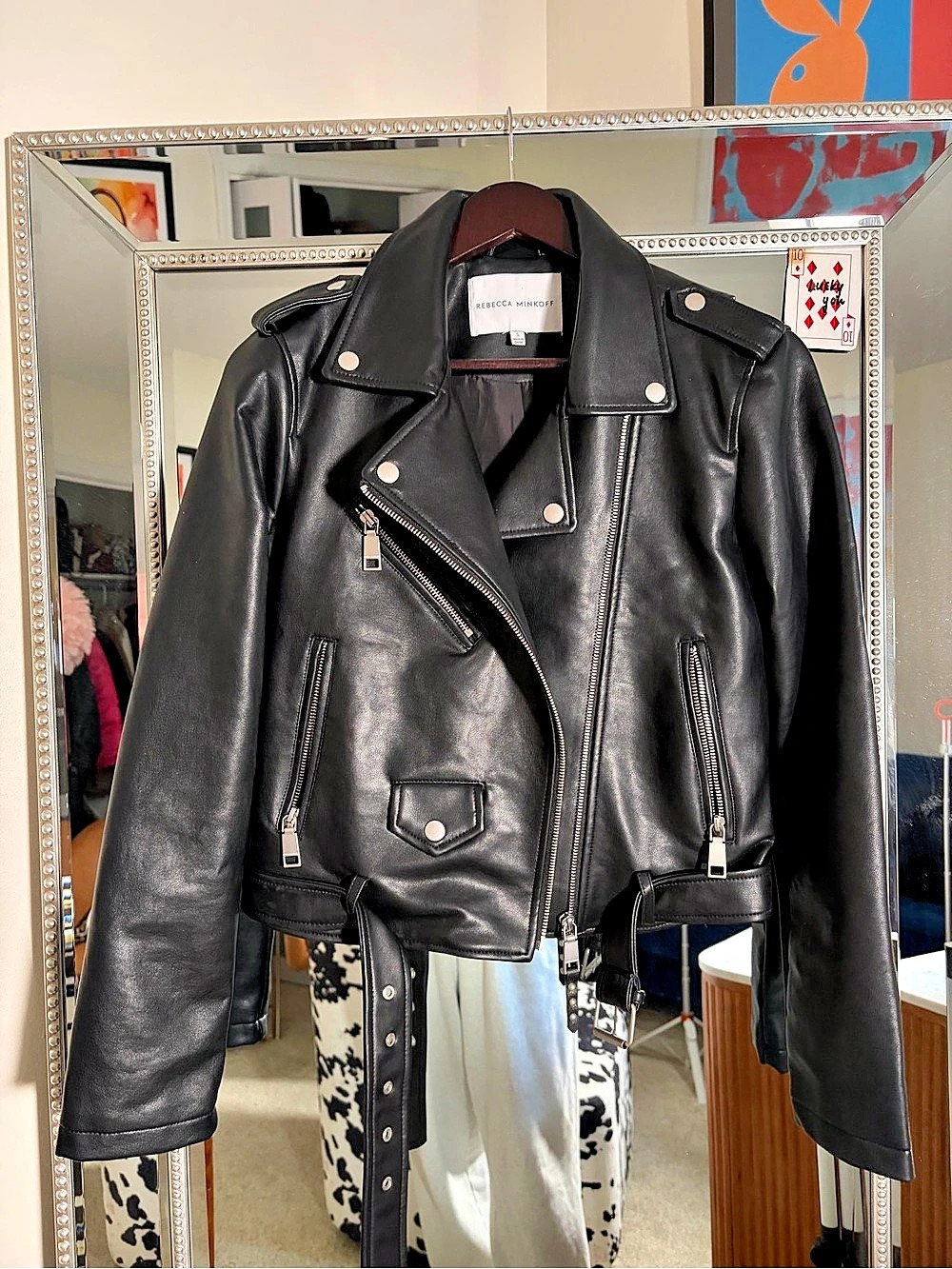 Rebecca Minkoff Black Moto Jacket Size Small Like New